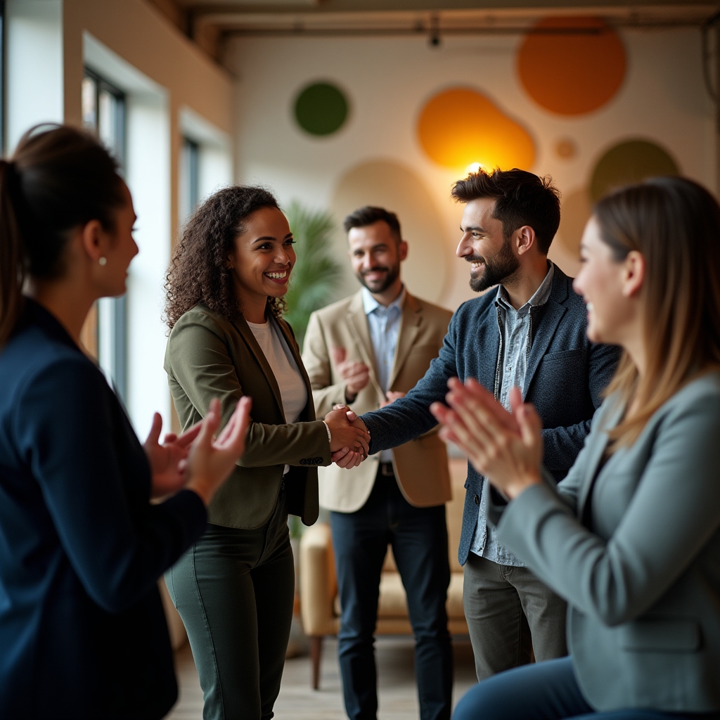 Célébration de succès avec un client de Wstonecrest